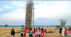 Assam type model  “Bhela Ghar”at Nami-Dikshu for Bhogali Mela