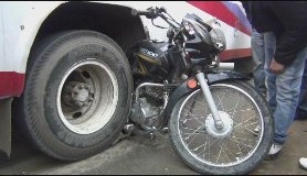 Lucky escape for bike rider in major accident at Simoluguri