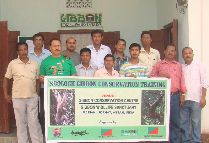 Gibbon Conservation training to forest staff