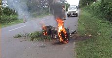 Scooter Set Ablaze During Goalpara Bandh