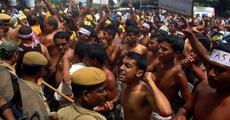 Half-naked protest in Sivasagar town