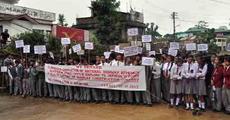 Road blockade at Haflong