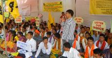 Sit in dharna at Jantar Mantar by ABSU