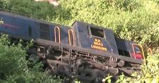 Train derailed at Dautuhaja railway station