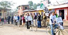 Cycle Rally for conservation of wildlife in Kaziranga Park  areas  