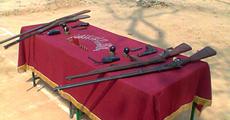 Huge cache of arms & ammunition recovered at Maibang
