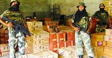 CRPF seize illegal liquor and timber at Merapani