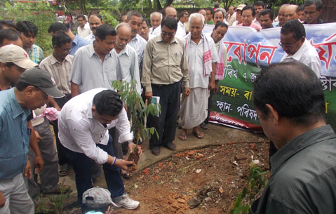 Plantation drive at Bishnu Rabha Park 